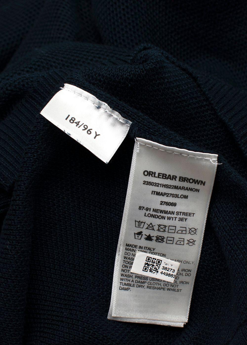 Orlebar Brown Black Short Sleeve Polo