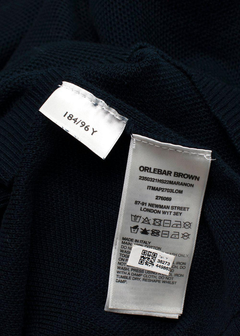 Orlebar Brown Black Short Sleeve Polo
