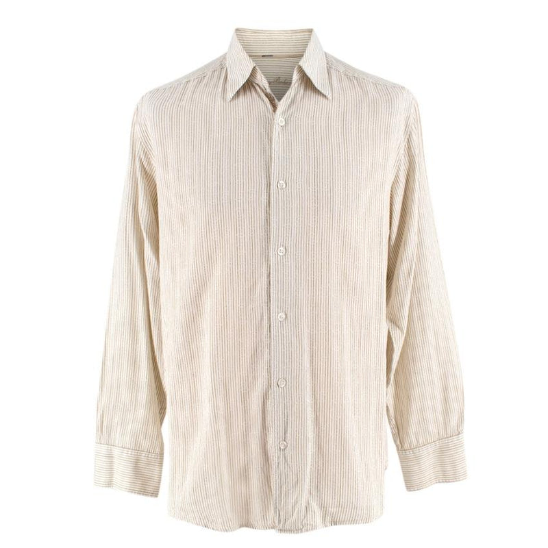 Tommy Bahama Striped Cotton Button Up Shirt