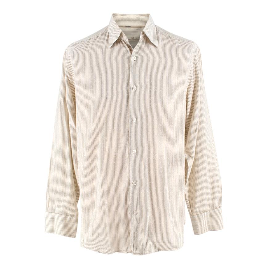 Tommy Bahama Striped Cotton Button Up Shirt