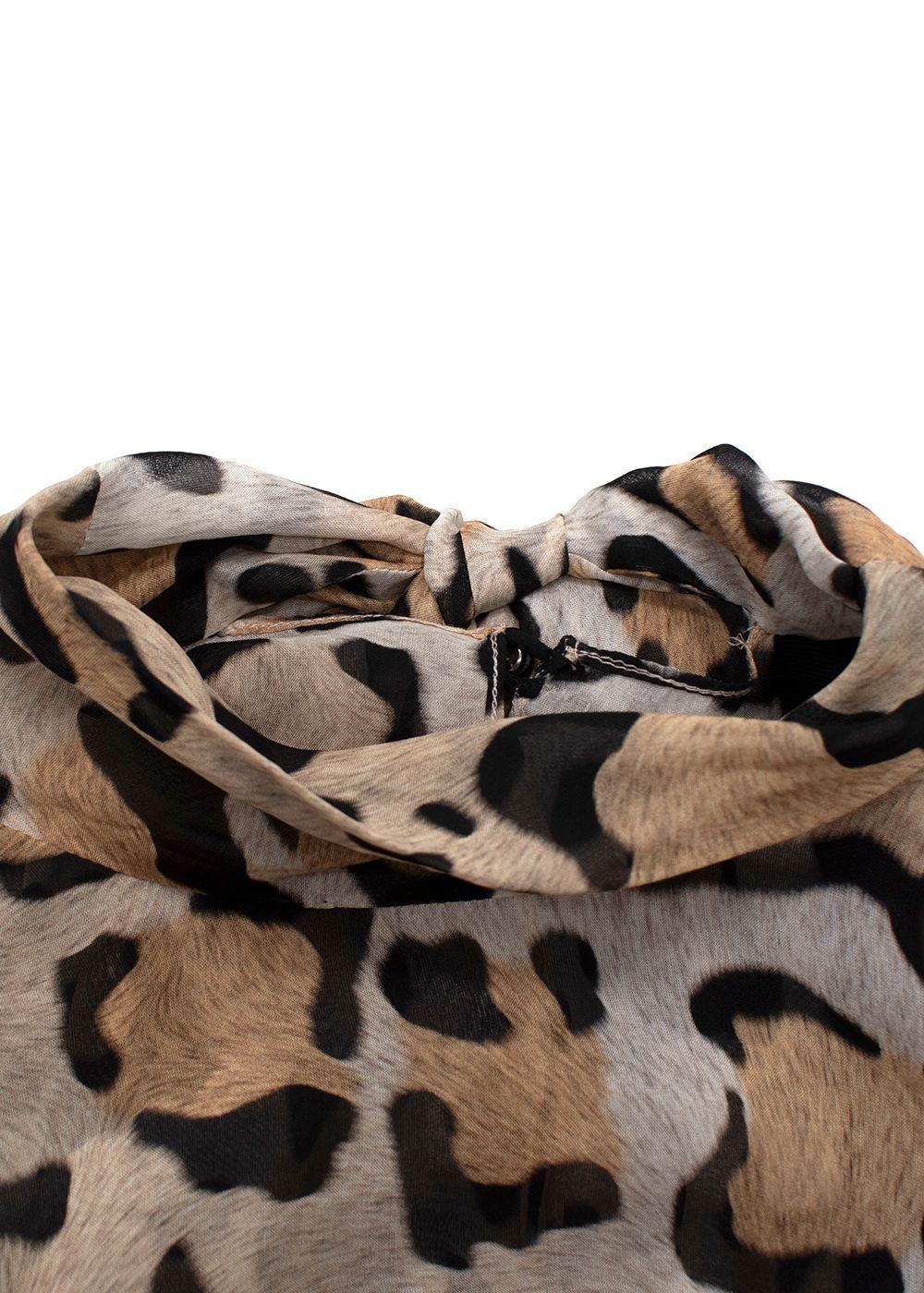 Petar Petrov Sheer Leopard Print Blouse