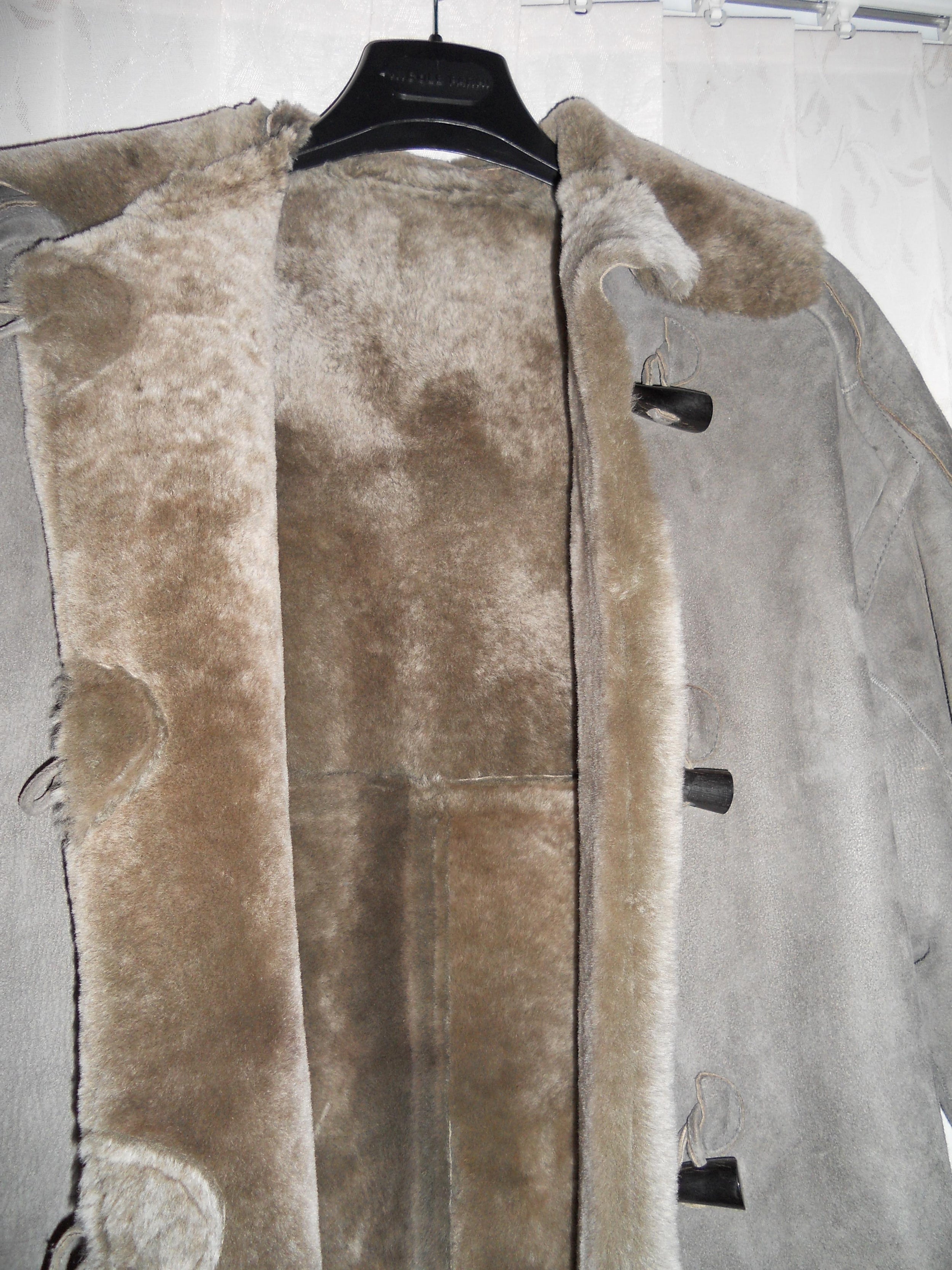 Nicole Farhi Sheared Shearling Duffle Coat
