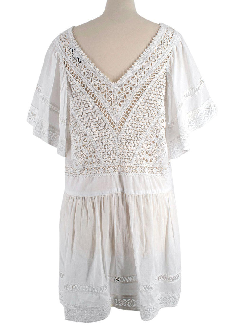 Sea New York White Guipure Mini Dress