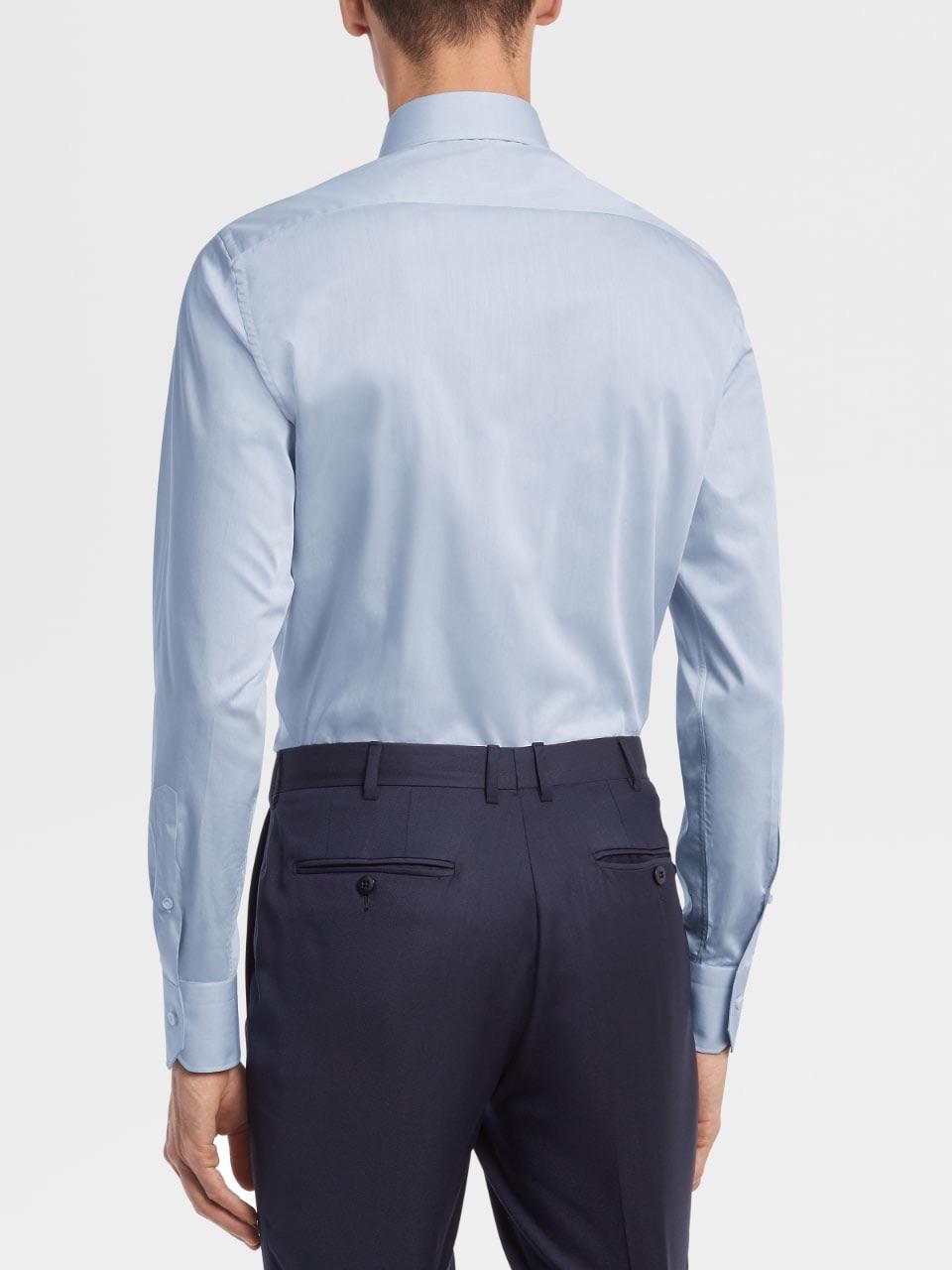 light blue cotton dress shirt