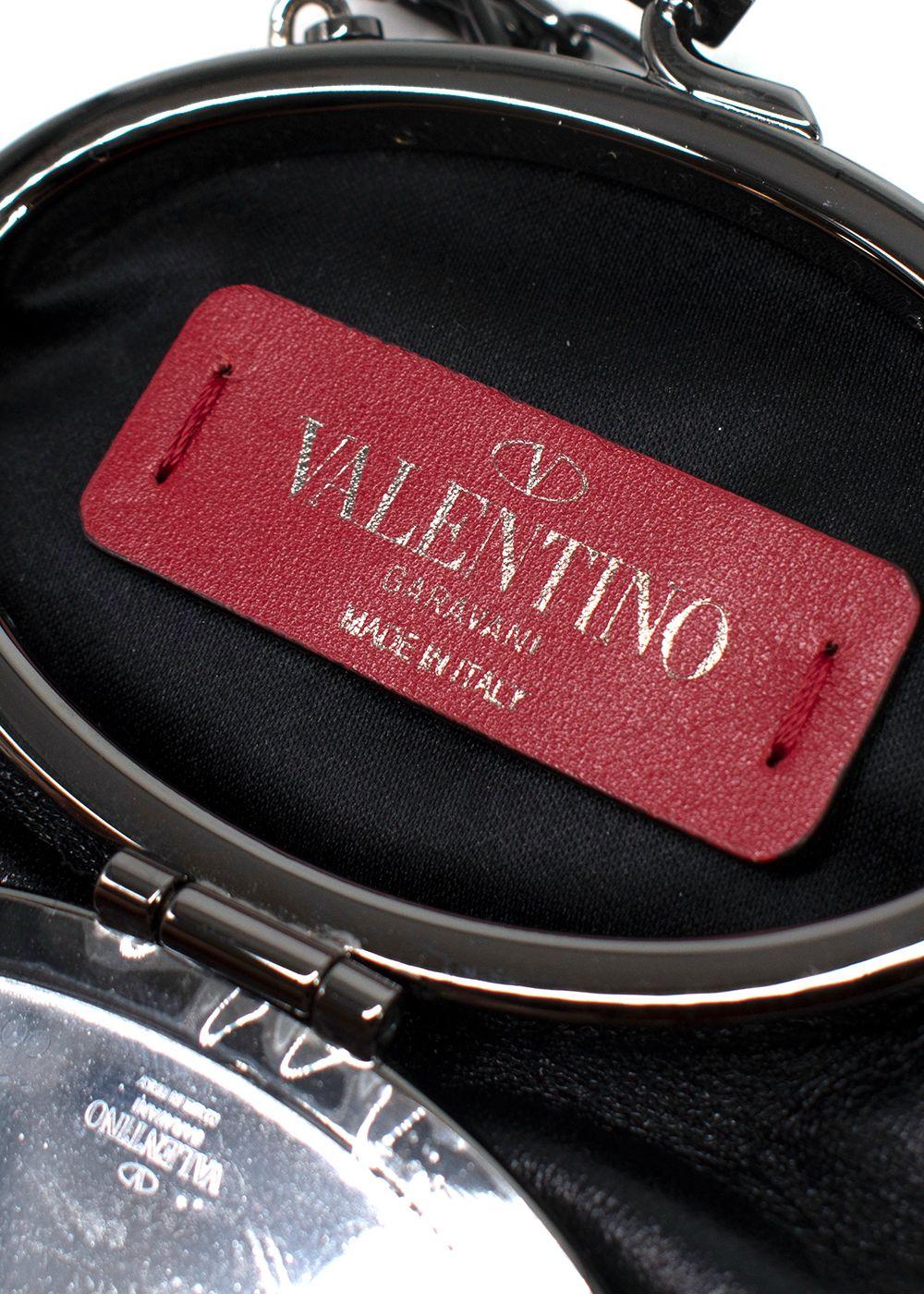 Valentino Studded leather bag charm pouch