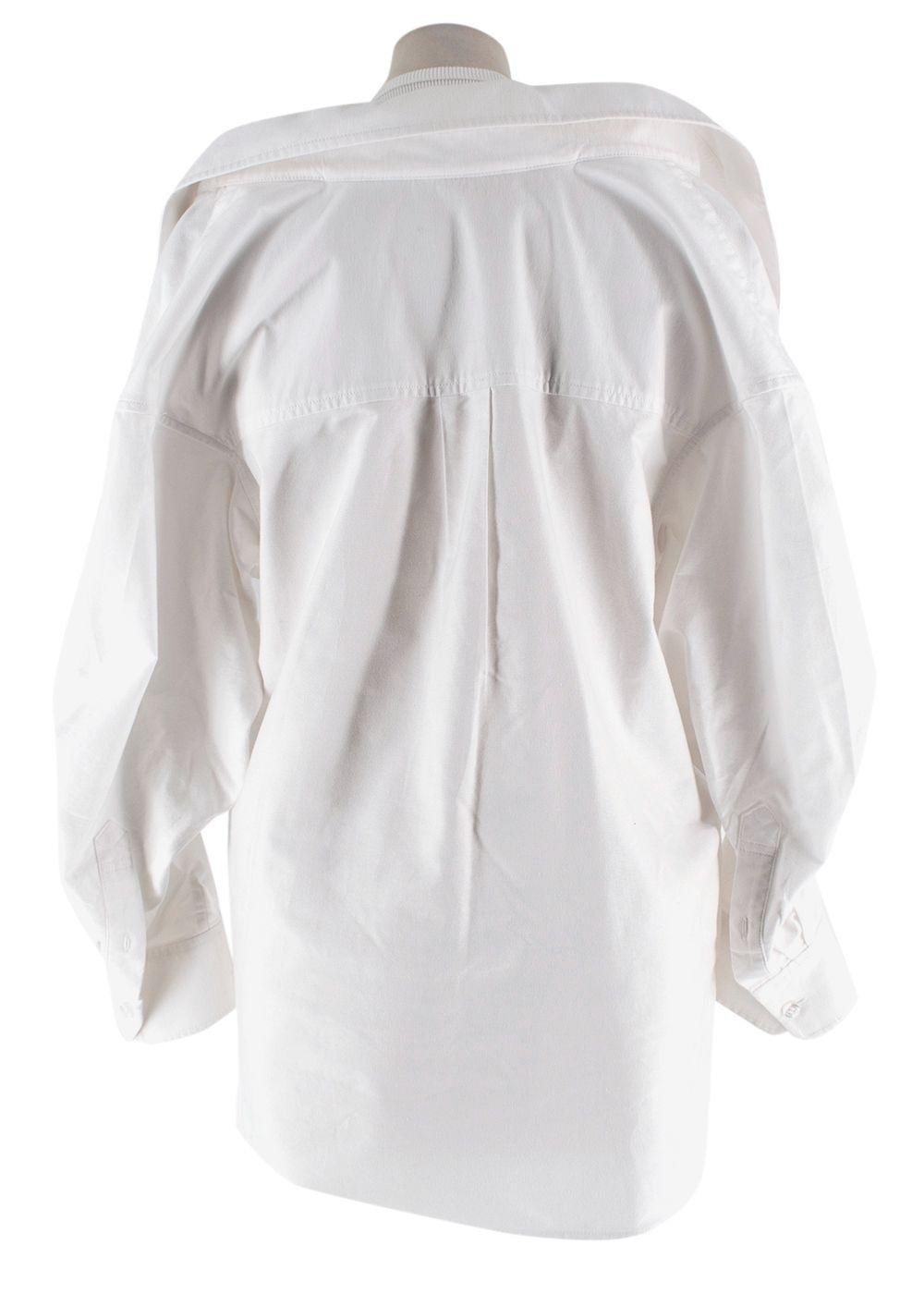 Alexander Wang White Open Shirt With Vest Insert