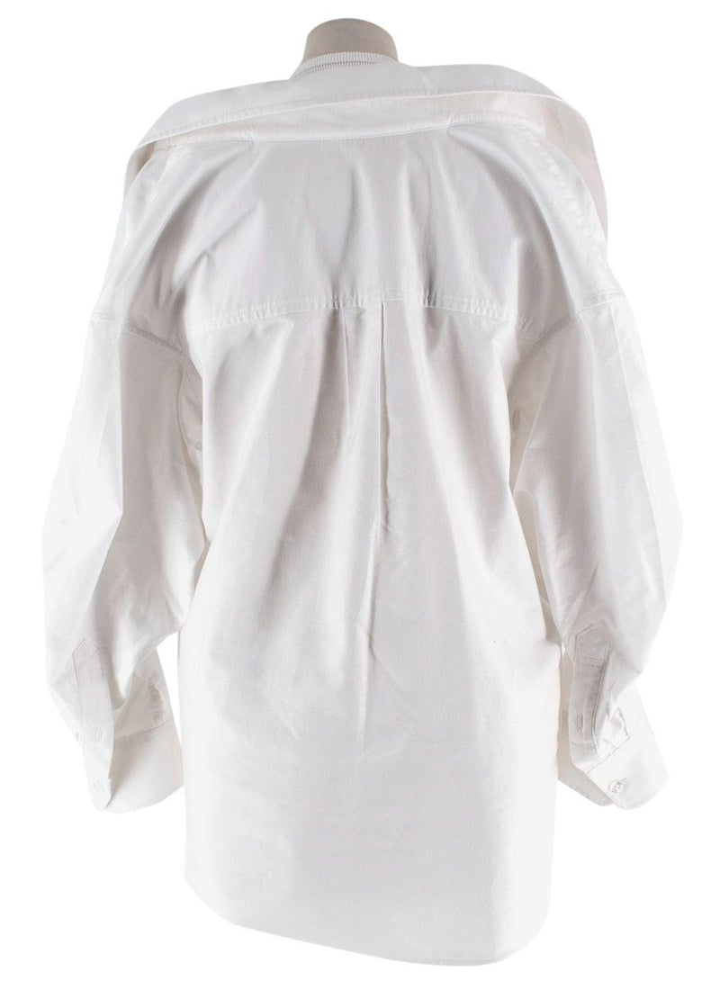 Alexander Wang White Open Shirt With Vest Insert