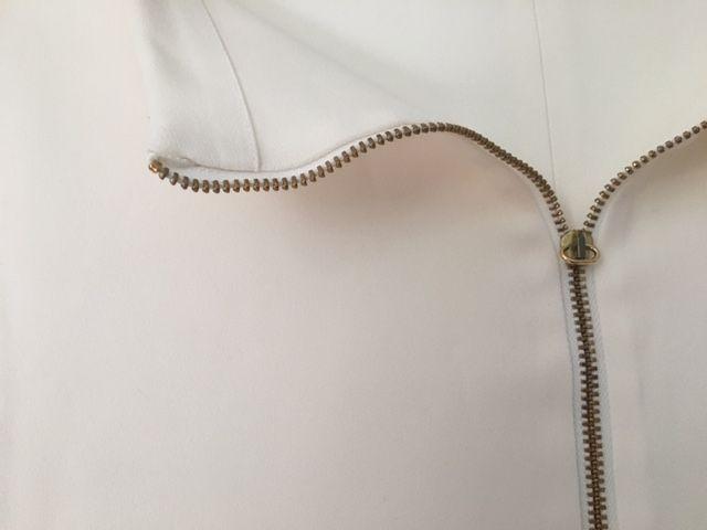 Cream crepe shift dress
