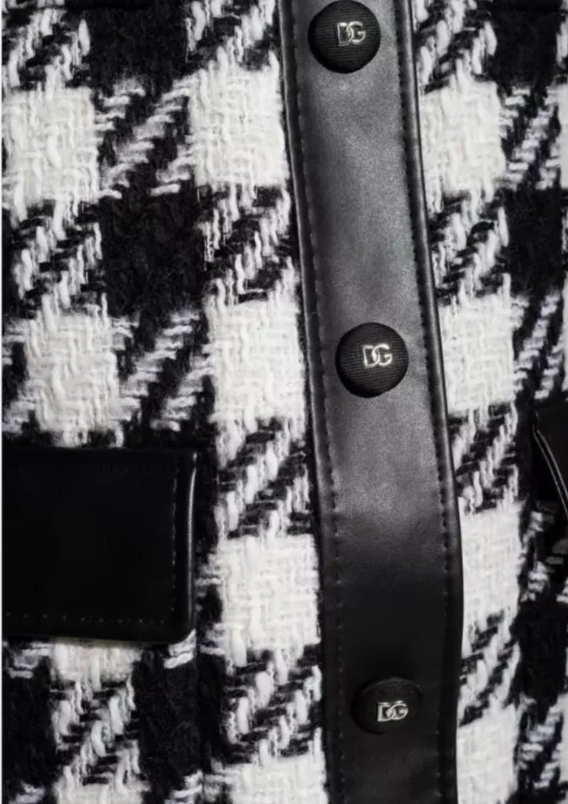 Dolce & Gabbana Black and White Check Coat