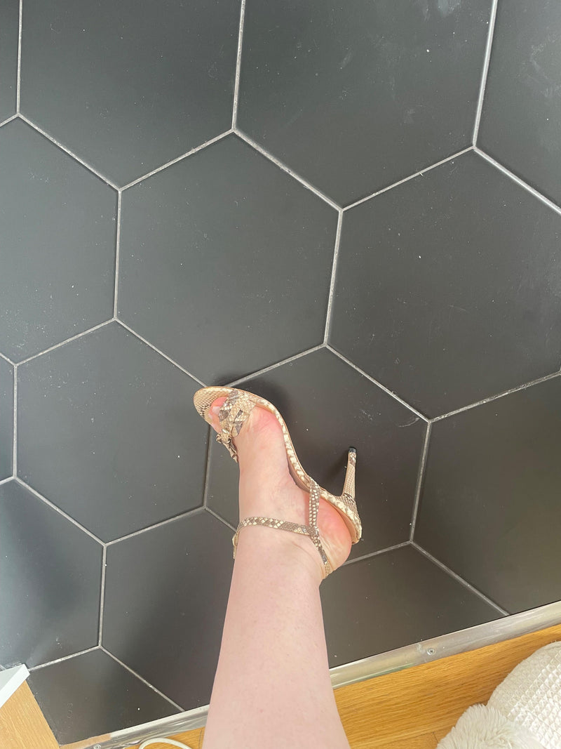 Gucci Python Heeled Sandals
