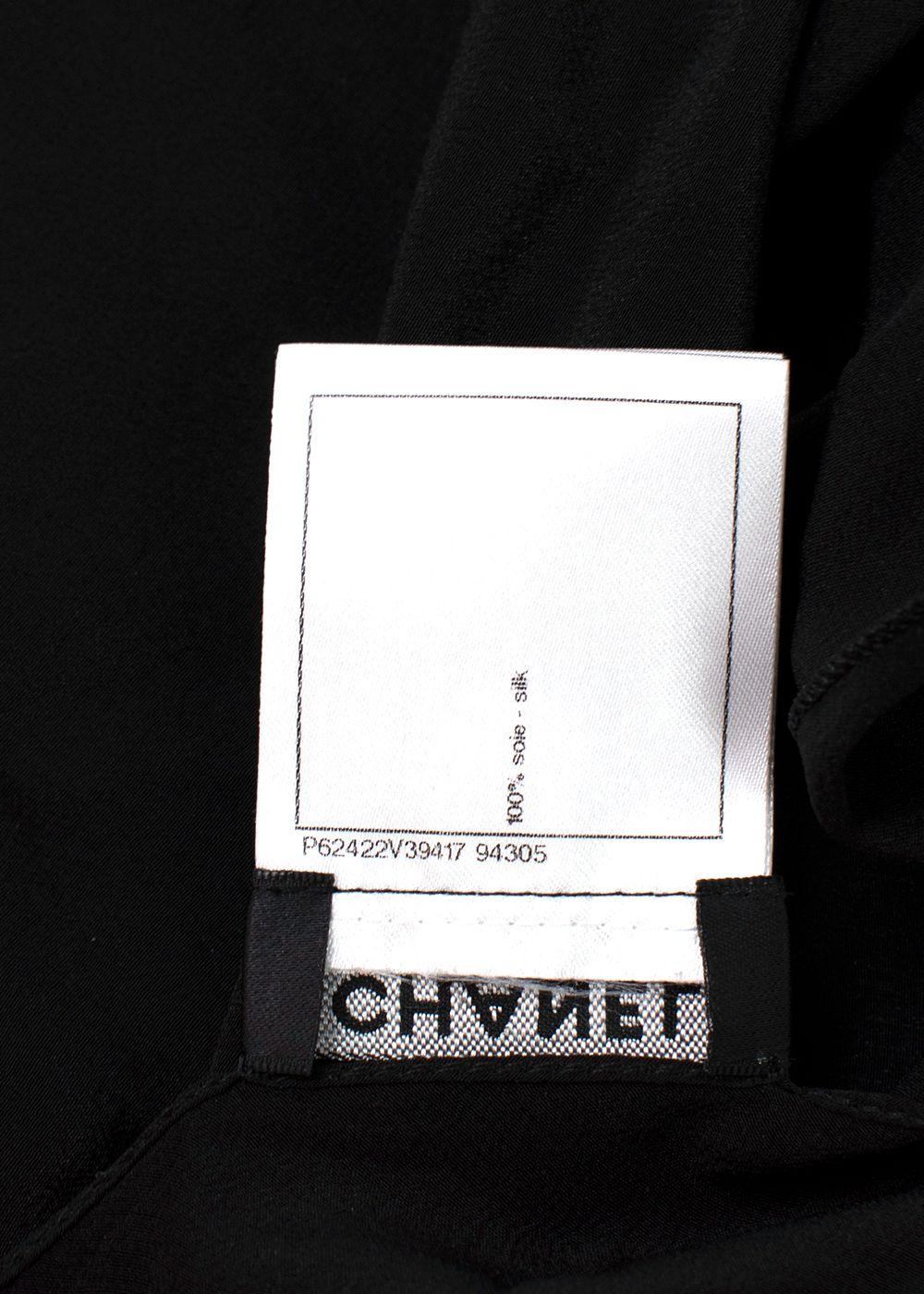Chanel Black & Gold Tiered Chain Trimmed Scarf Top