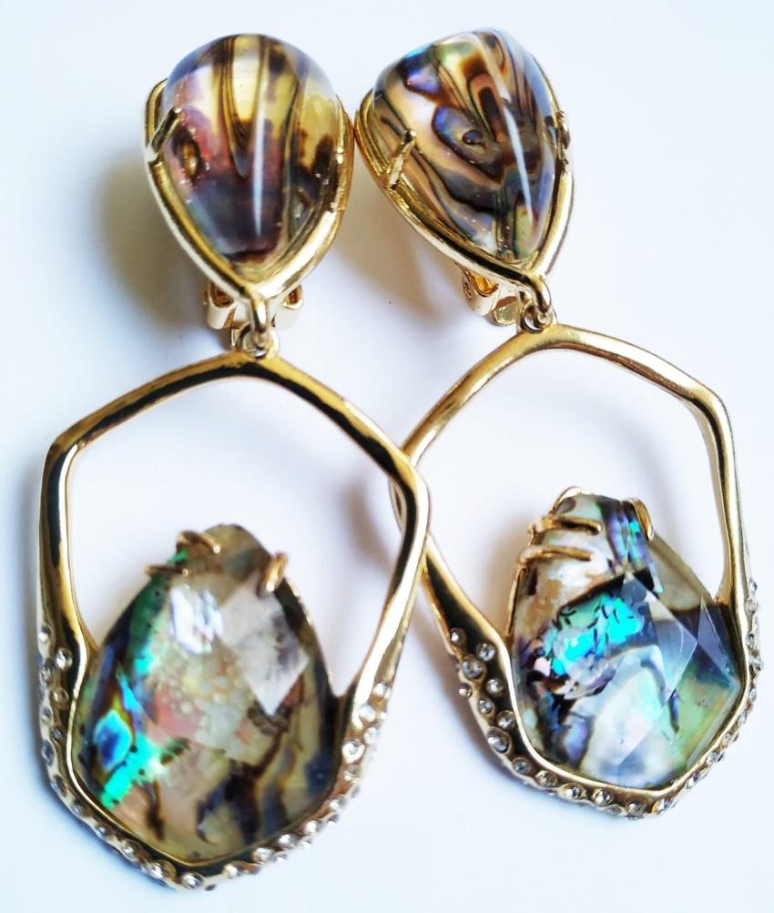 Alexis Bitter Miss Havisham Kinetic Gold Moonstone Earrings