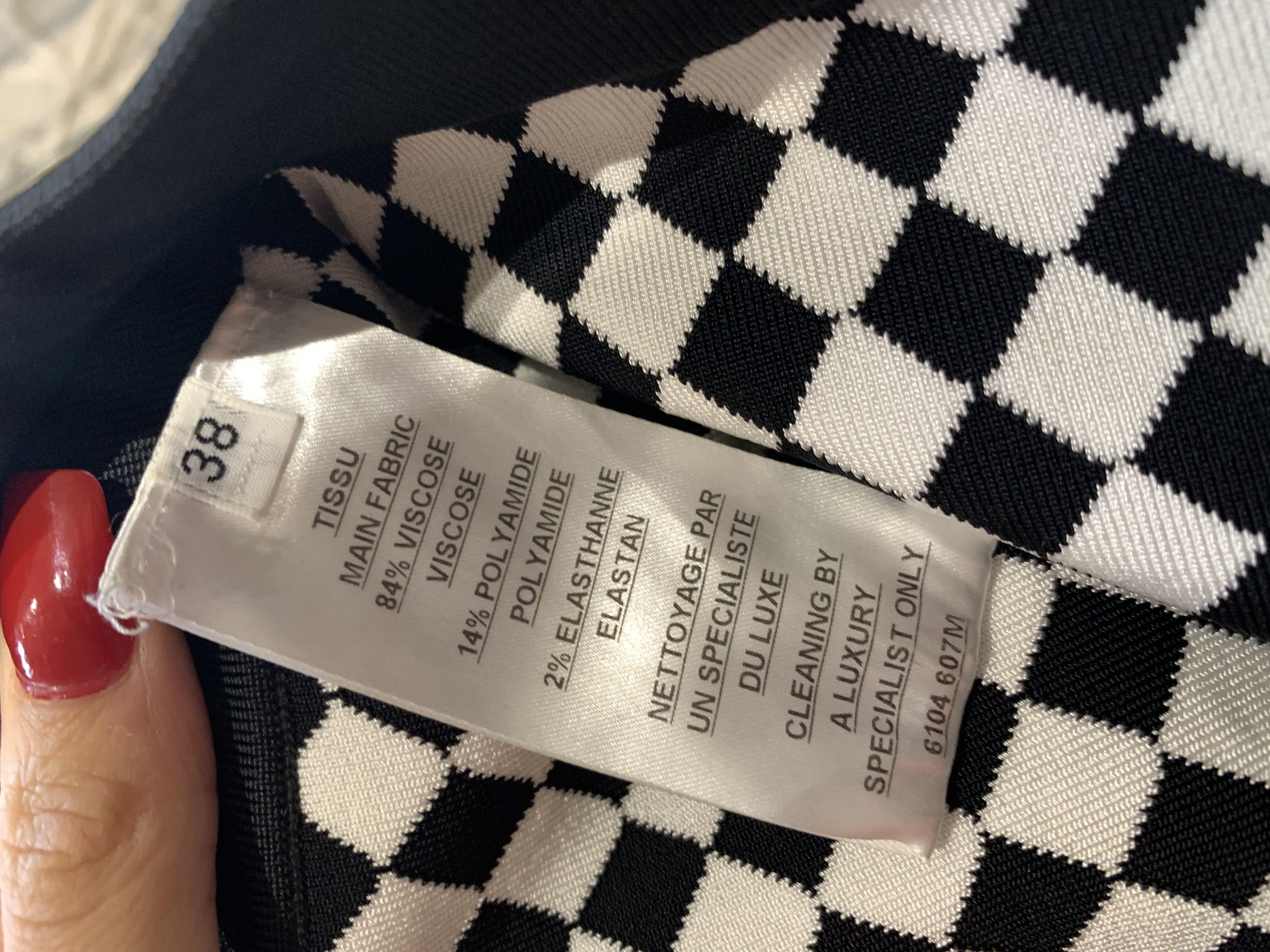 Balmain Monochrome Harlequin Trousers