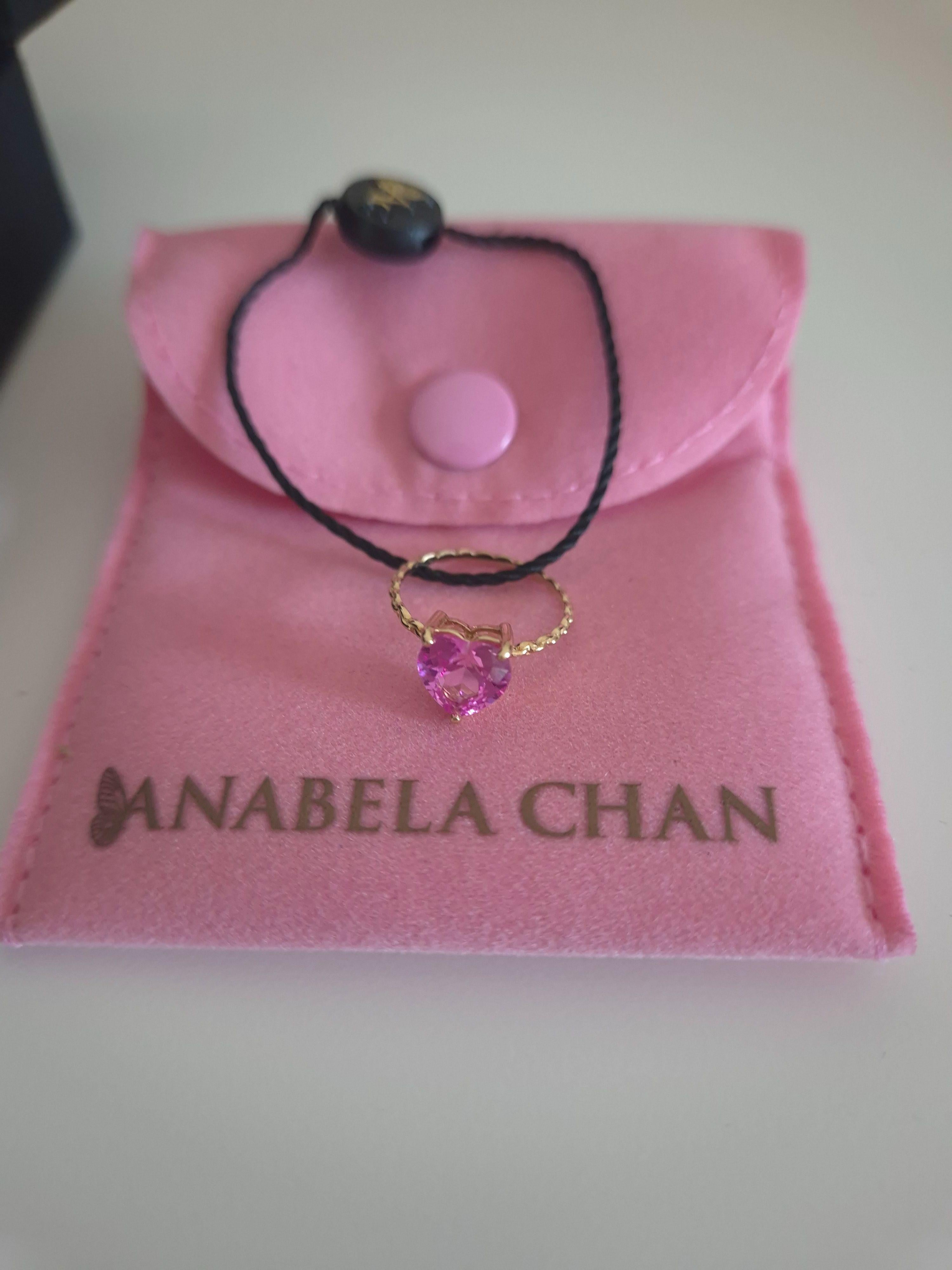 Anabela Chan Lab Grown Mini Pink Sapphire Heart Ring