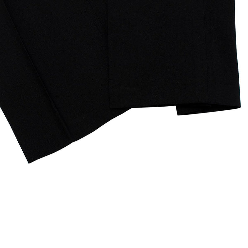 The Row Black Fine Wool-Silk Cigarette Pants