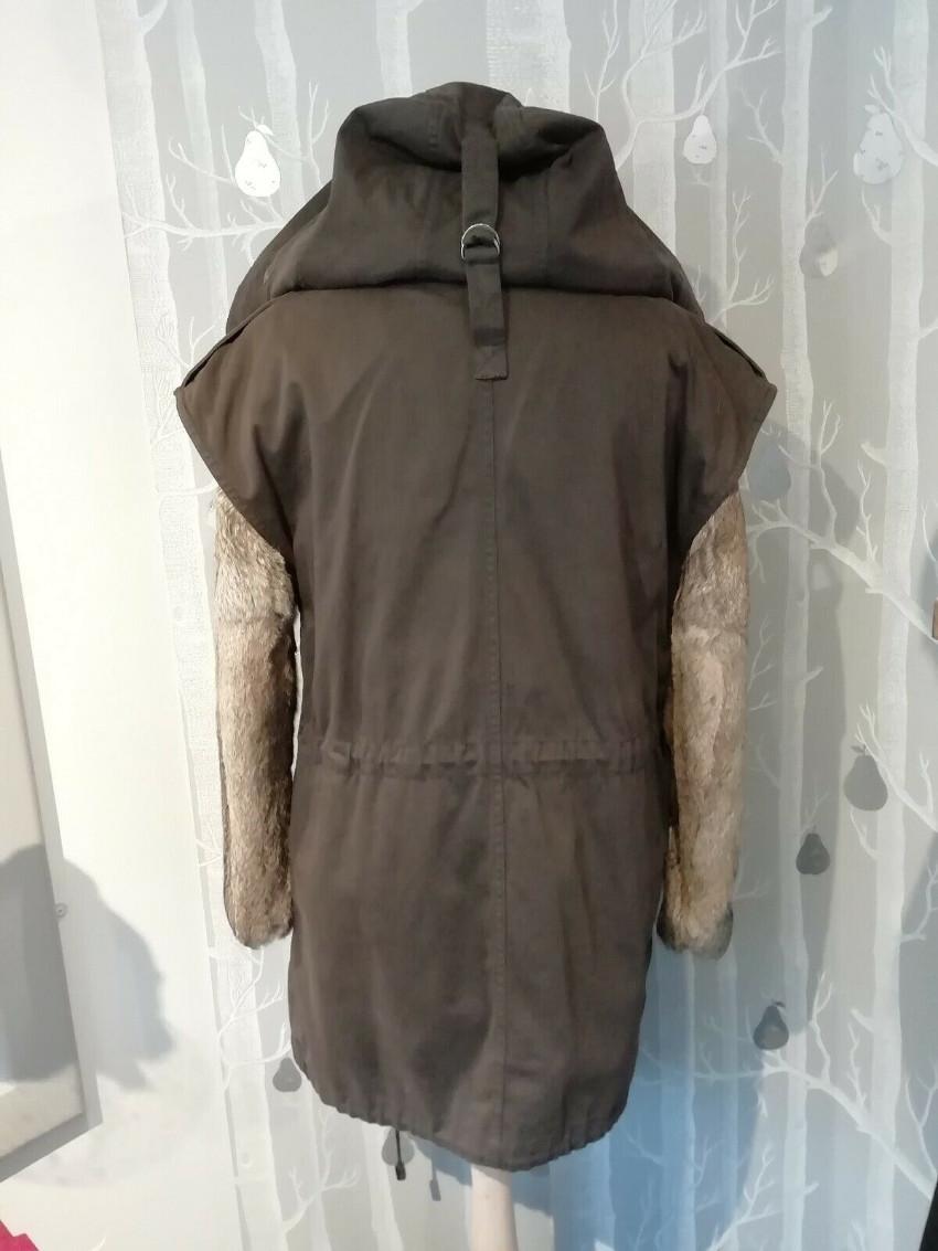 3.1 Phillip Lim Brown Parka With Rabbit Fur