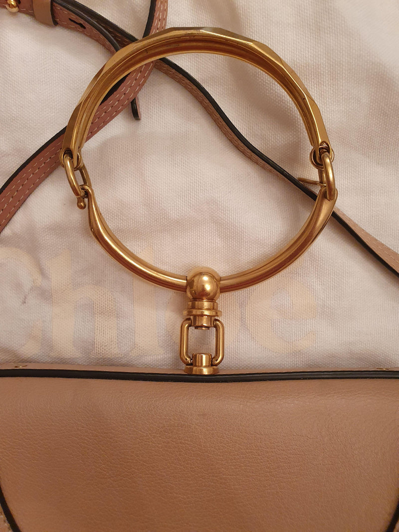 Nude-Pink Leather Nile Minaudiere