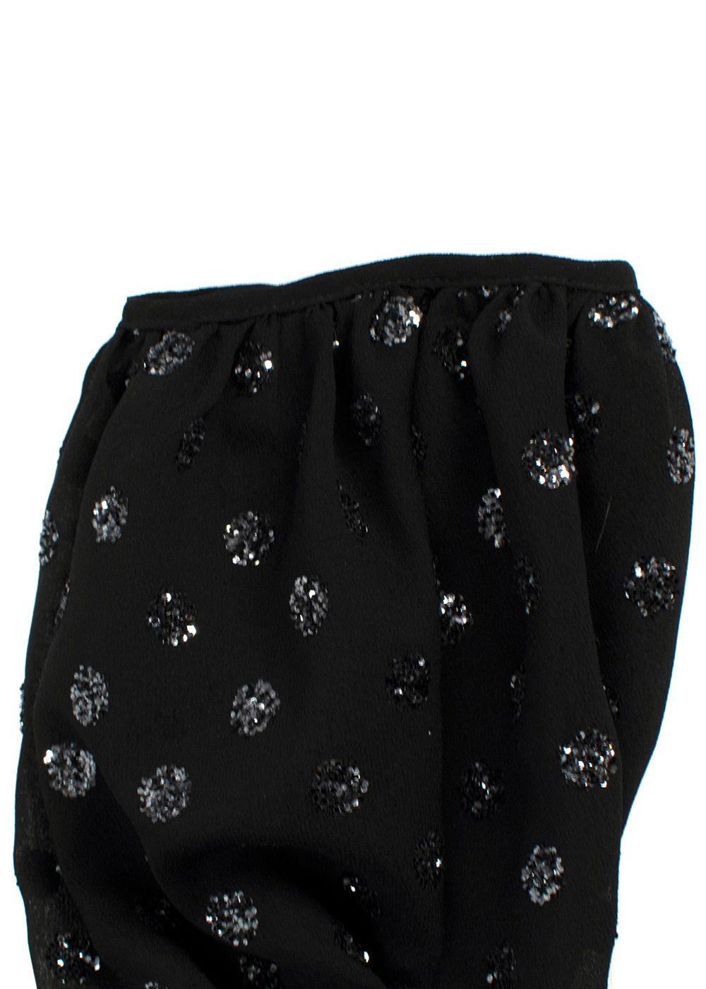 MaxMara Lidia Glitter-dotted Crepe Dress