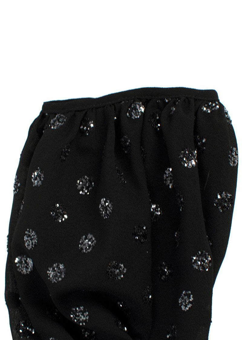 MaxMara Lidia Glitter-dotted Crepe Dress