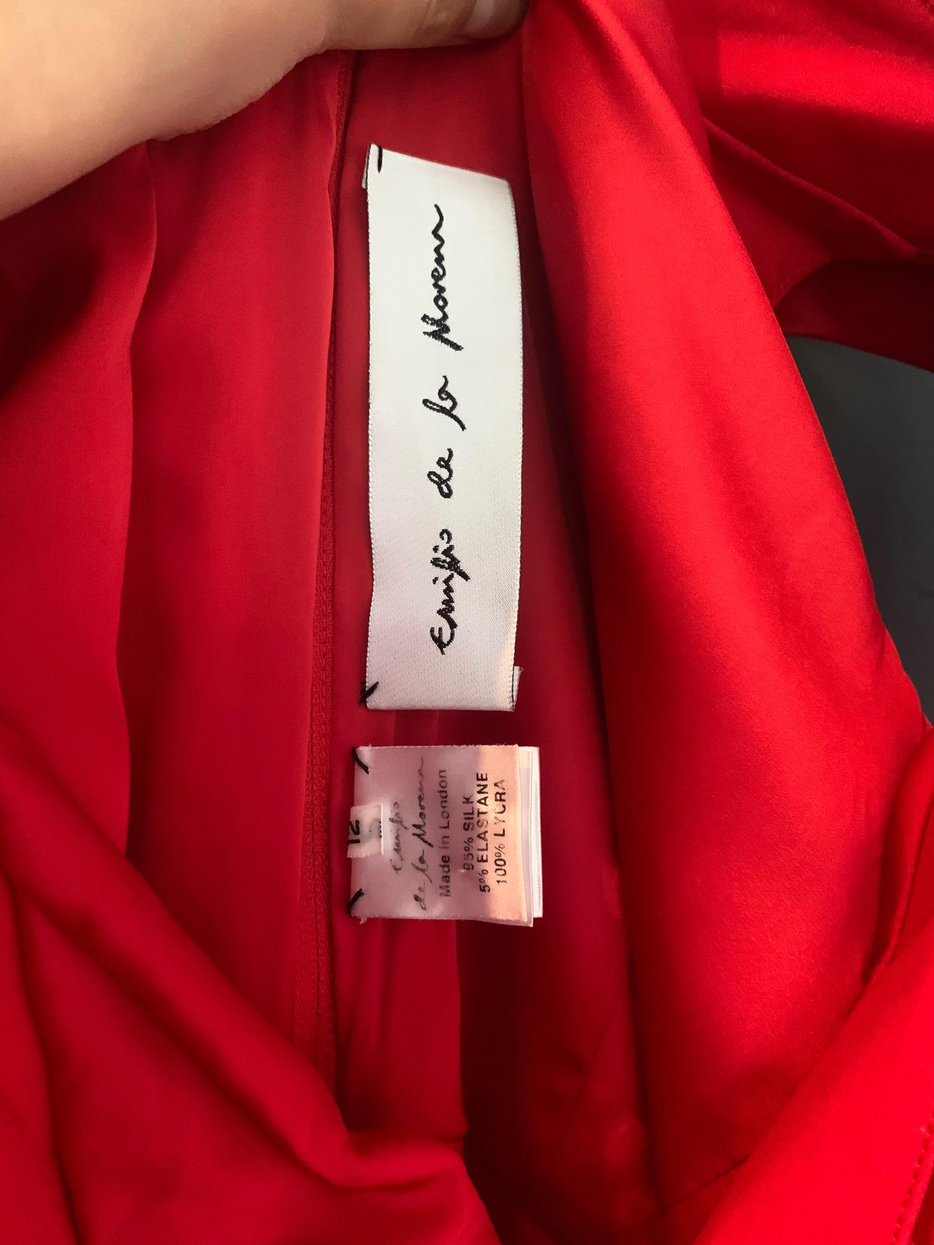 Orange silk one-shoulder Tasman dress