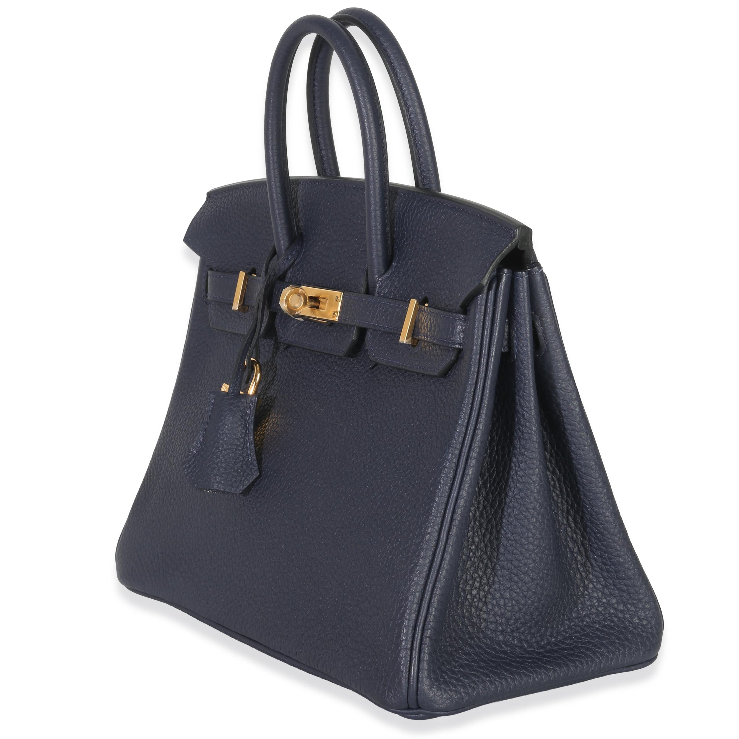Hermès Togo Birkin 25 GHW Bleu nuit