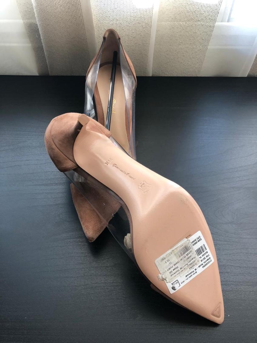 Gianvito Rossi Plexi Kitten Heel Pumps