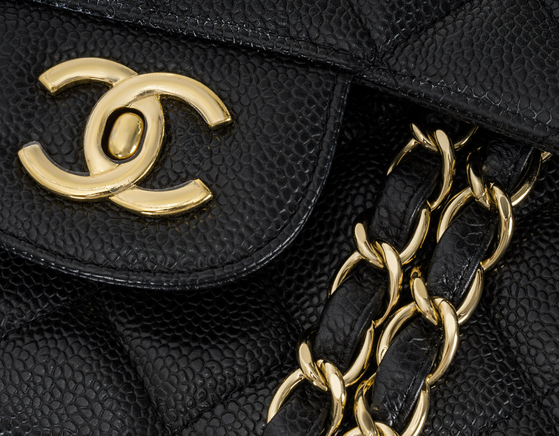 Chanel Black Caviar Jumbo Classic Single Flap Bag