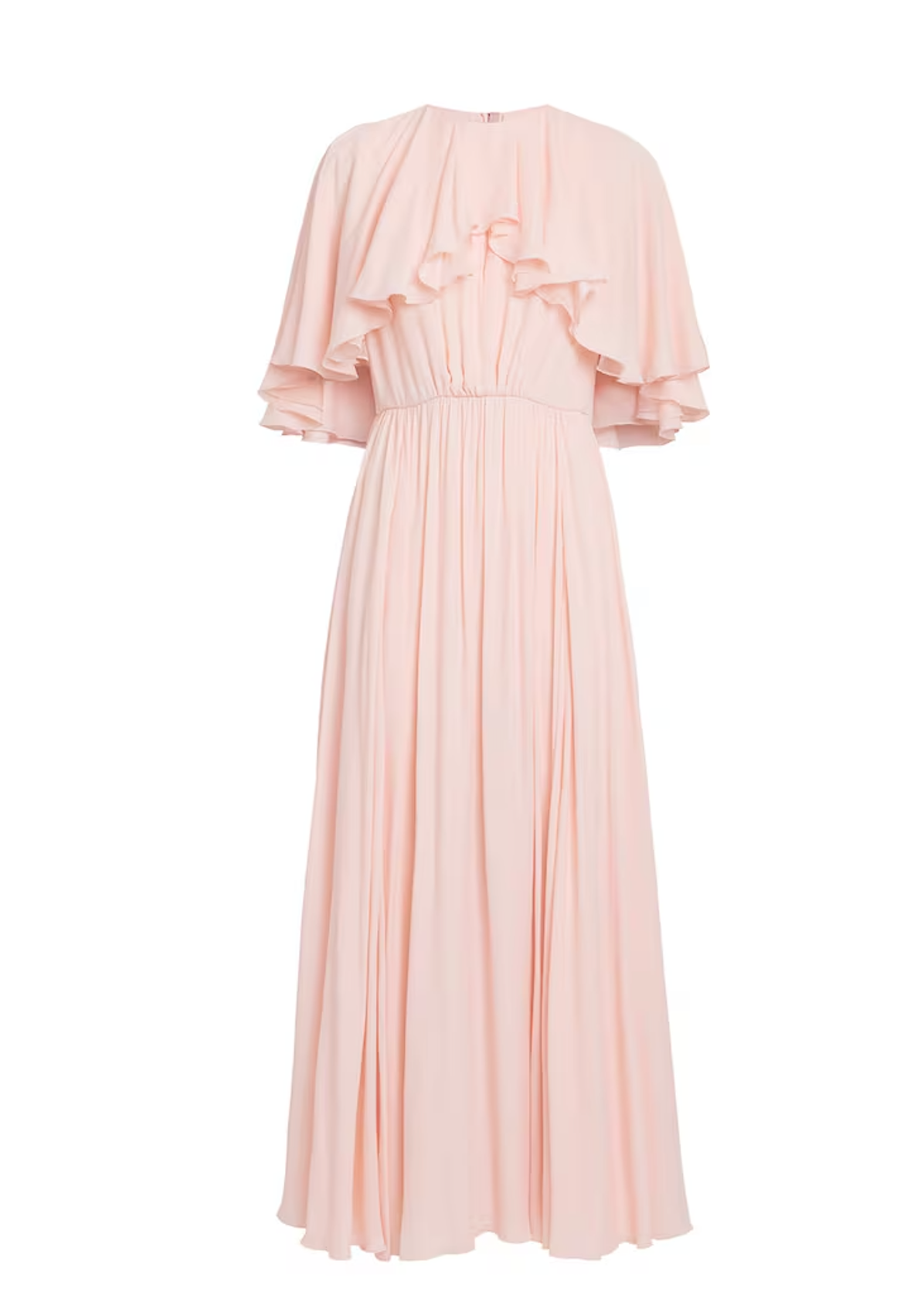 Giambattista Valli Crepe Cape-Overlay Midi Dress