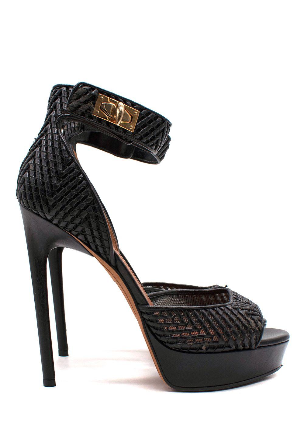 Givenchy Black Signature Claw Platform Sandals