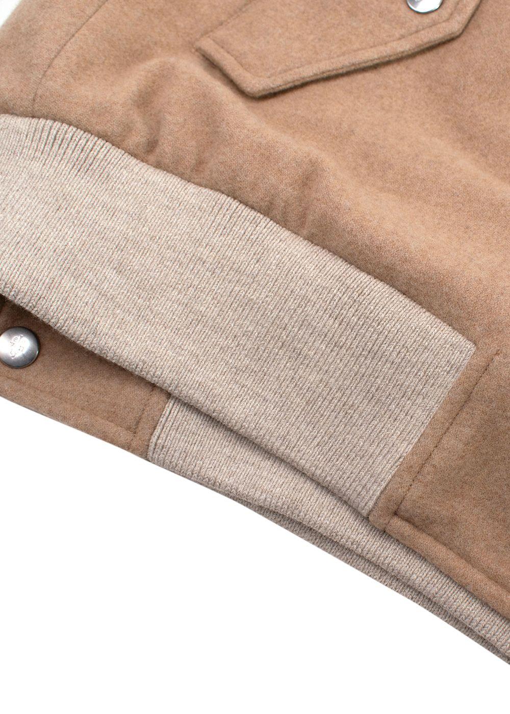 Eleventy Varsity ribbed-trim regular-fit wool jacket