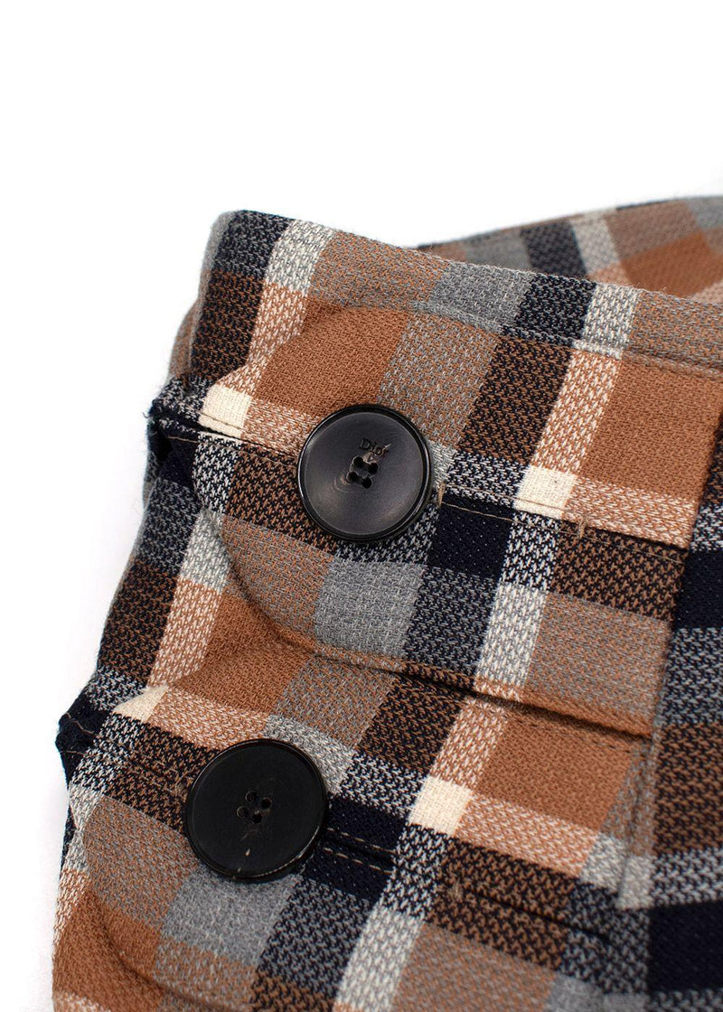 Christian Dior Tartan Wool Mini Skirt