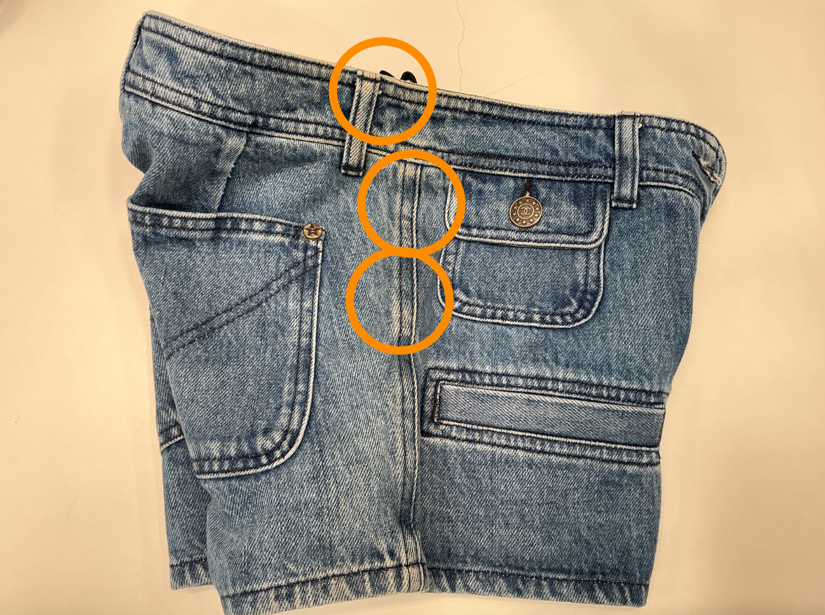 Chanel Denim Mini Shorts