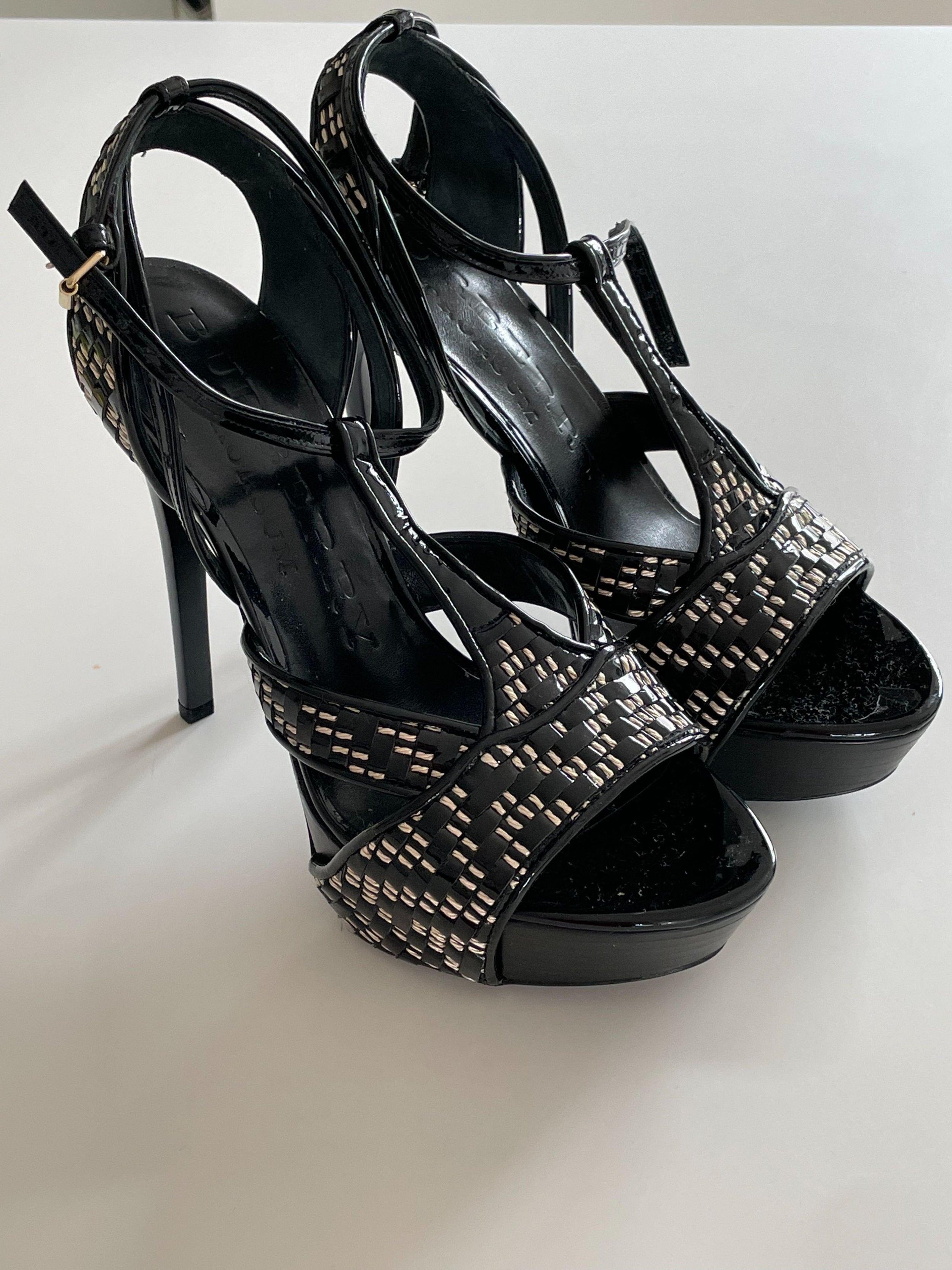 Patent Platform Sandals