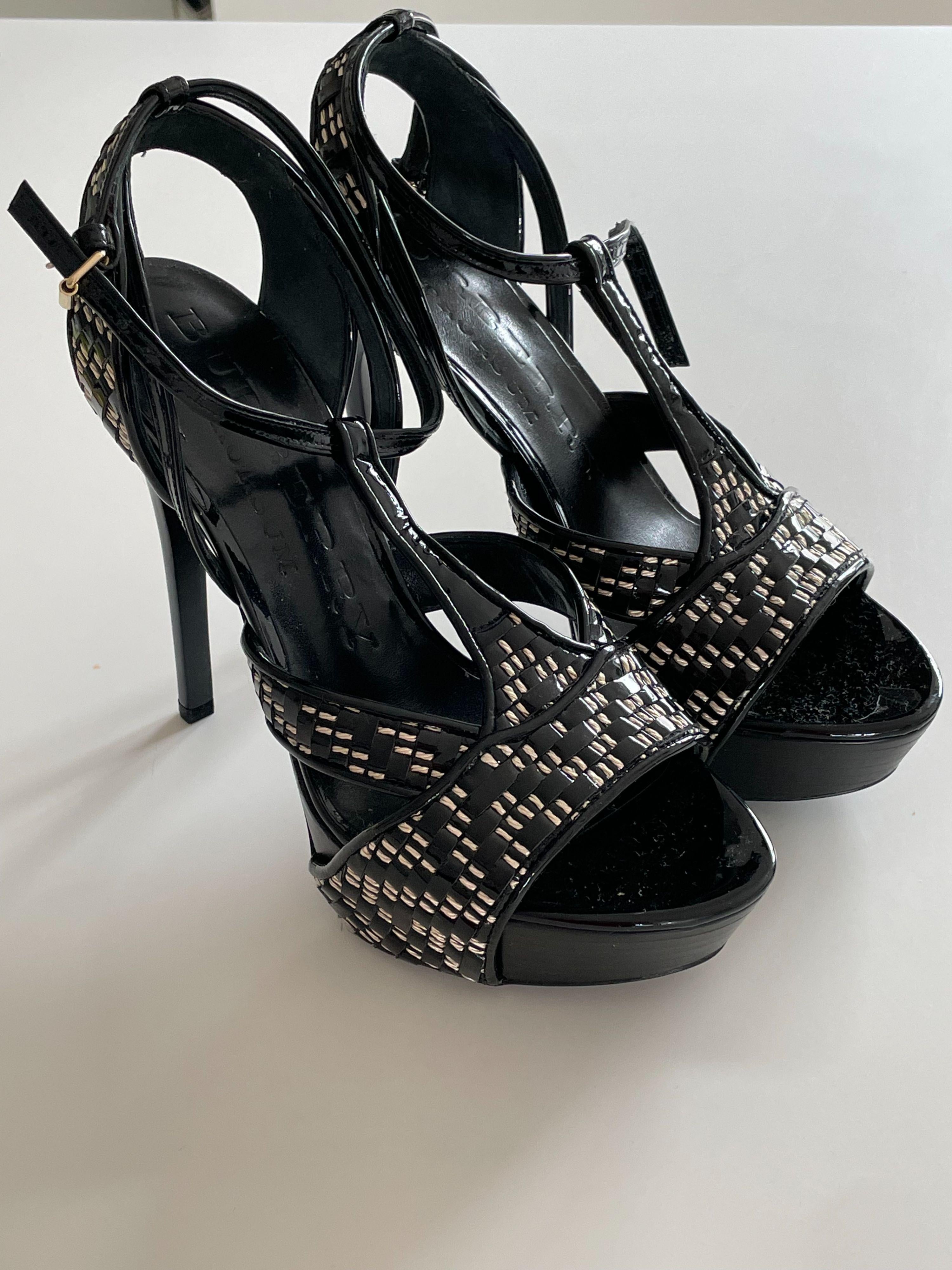 Patent Platform Sandals