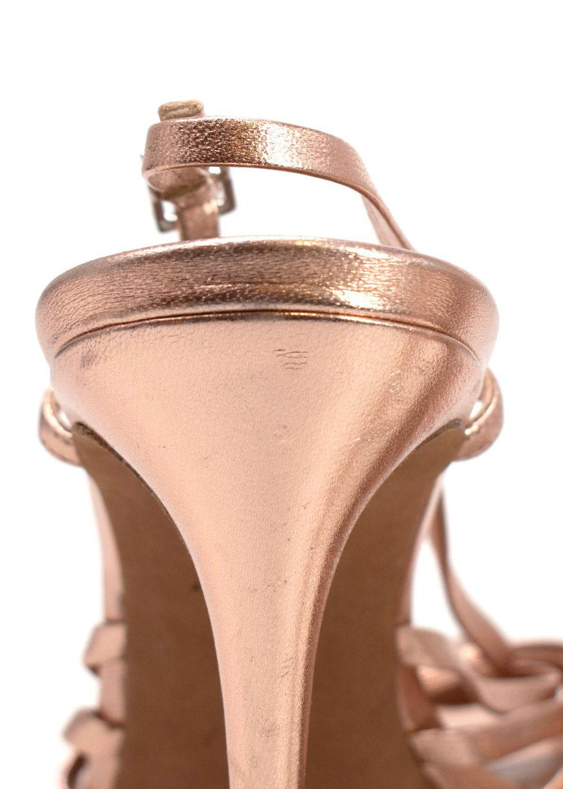 Tabitha Simons Rose Gold Jazz Slingback Heels