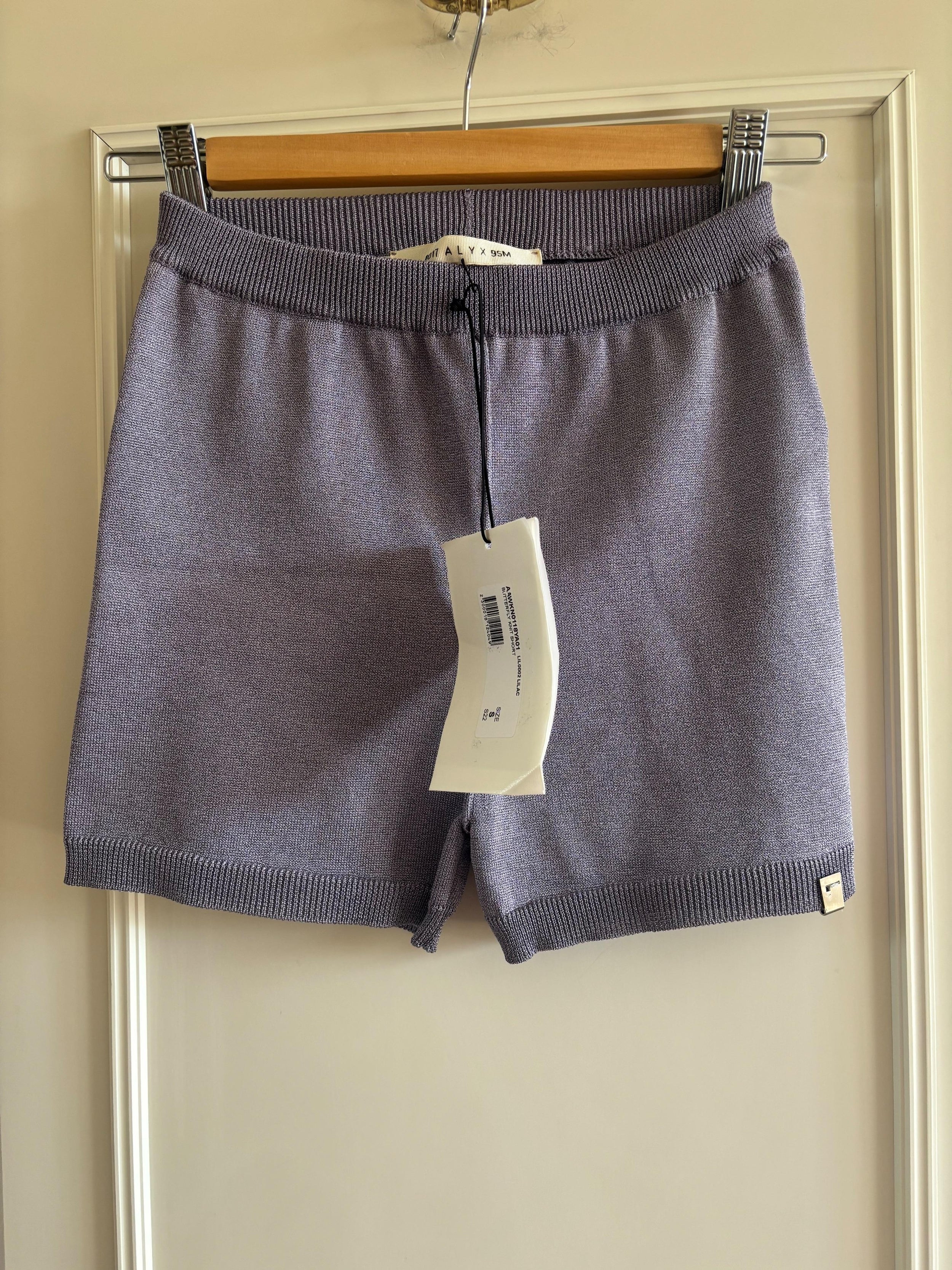 Metallic Lilac Knit Butterfly Shorts