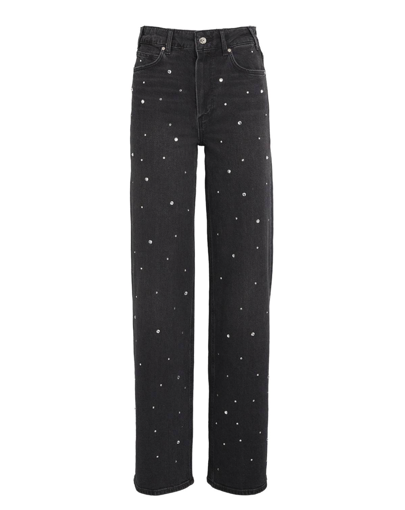 Paige  Sasha Crystal-Embellished Wide-Leg Jeans