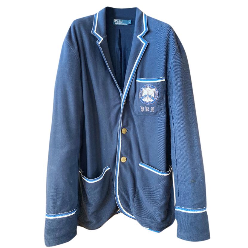 Polo Ralph Lauren Navy Embroidered Jersey Jacket