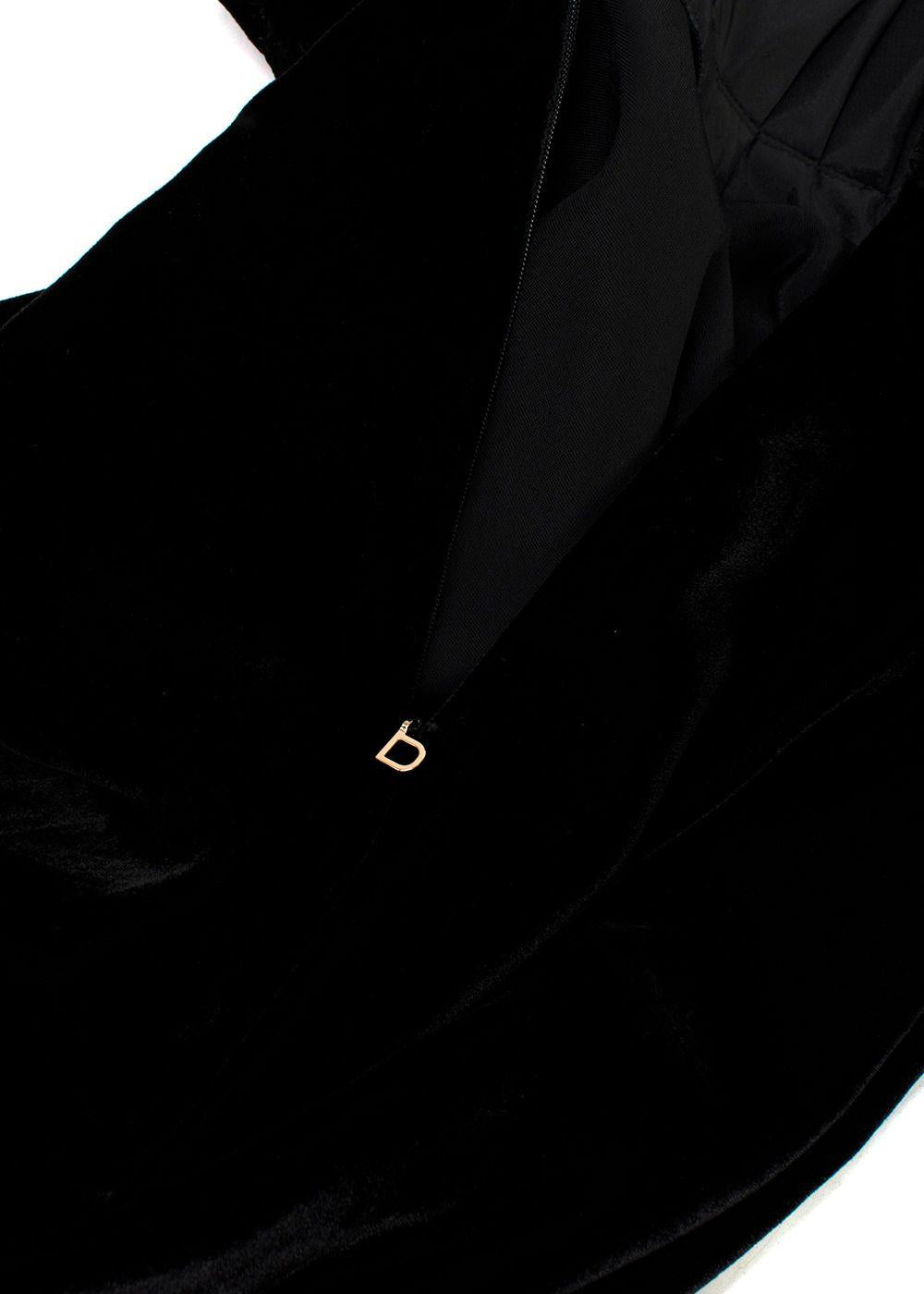 Raquel Diniz Black Velvet Giovanna Midi Dress