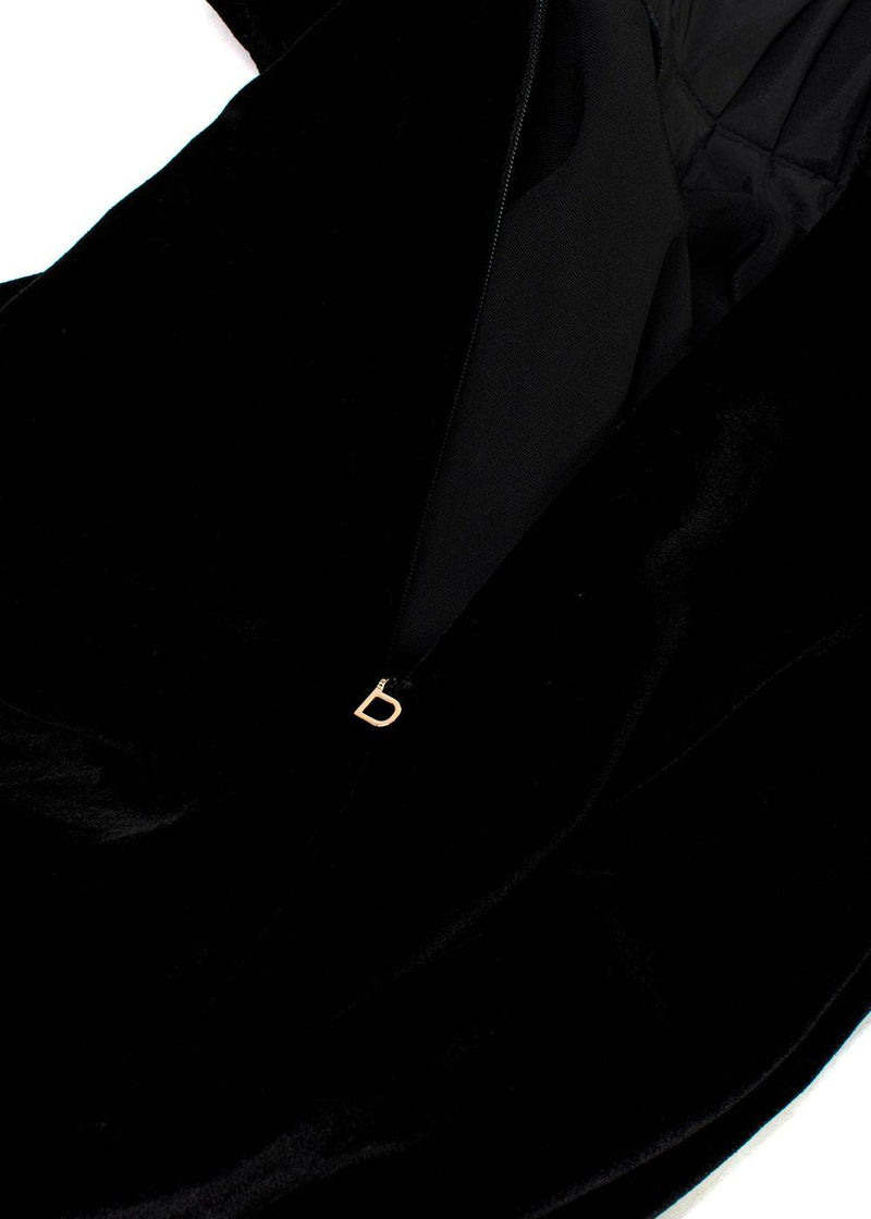 Raquel Diniz Black Velvet Giovanna Midi Dress