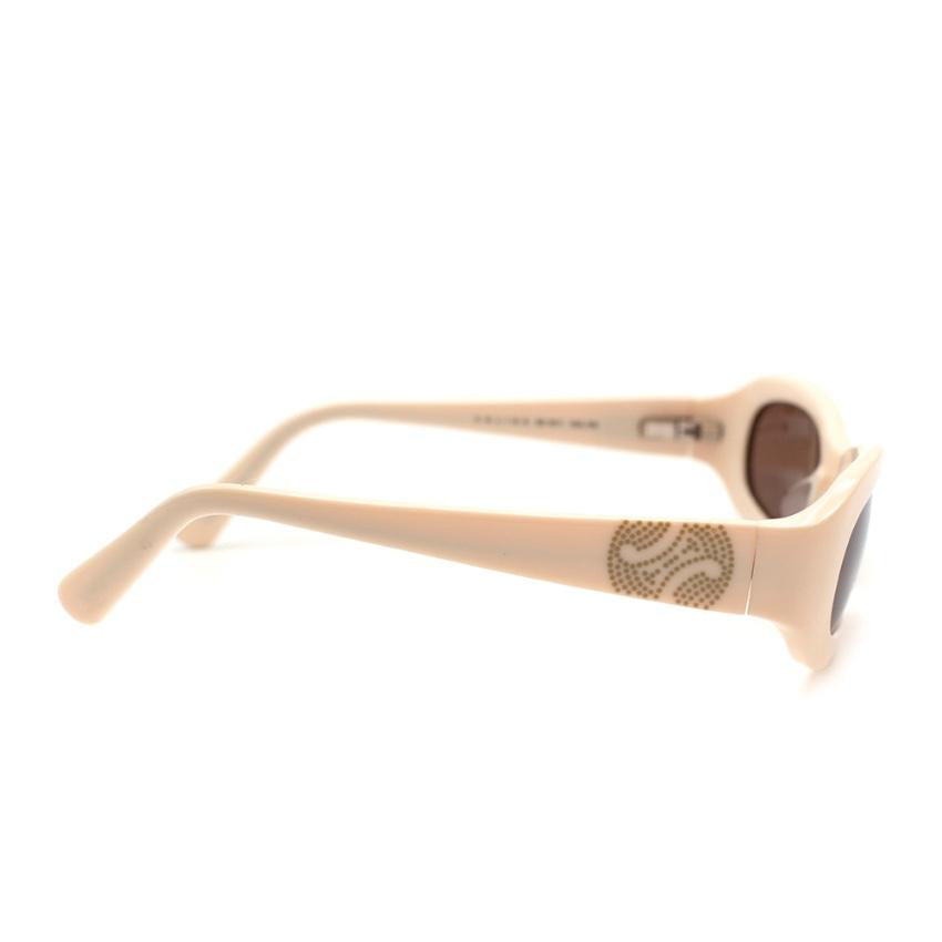 Celine Cream Vintage Oval Sunglasses