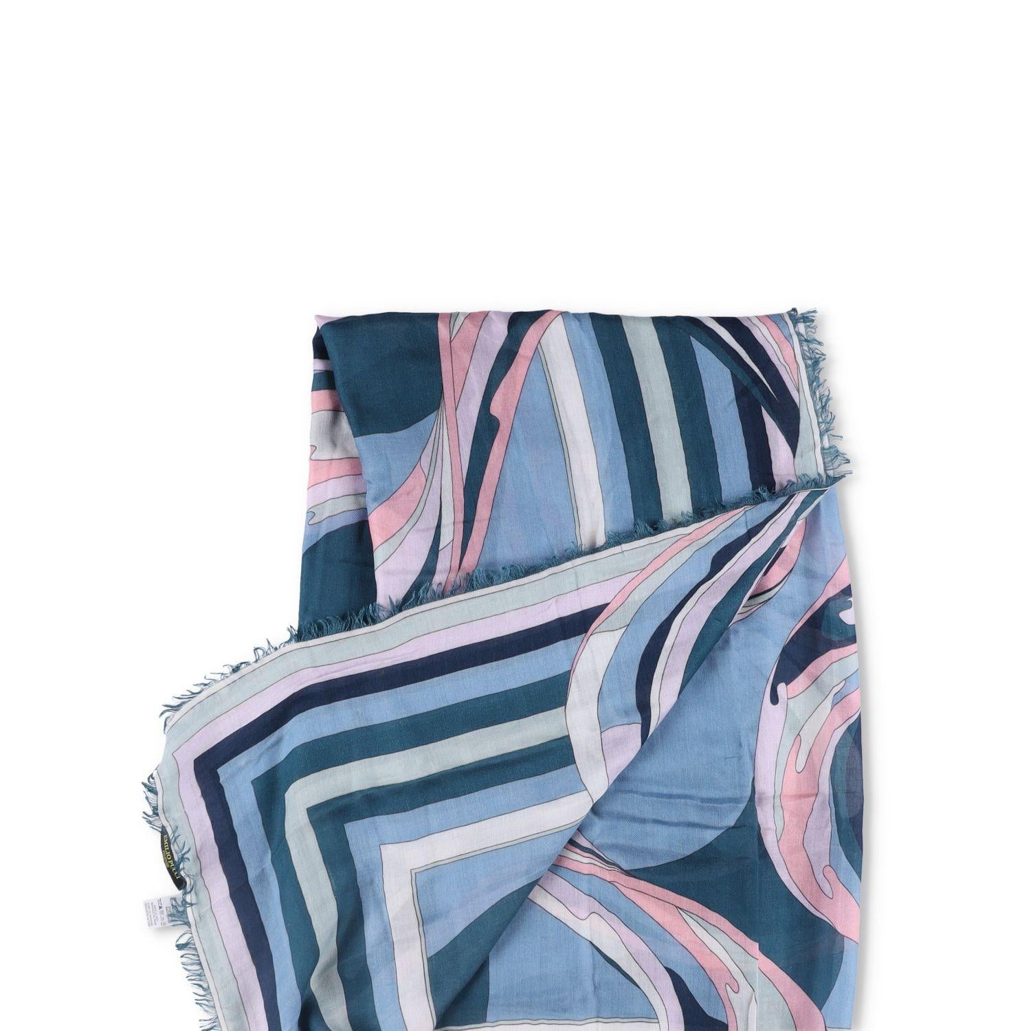 Emilio Pucci Pesci Print cashmere Blend Scarf