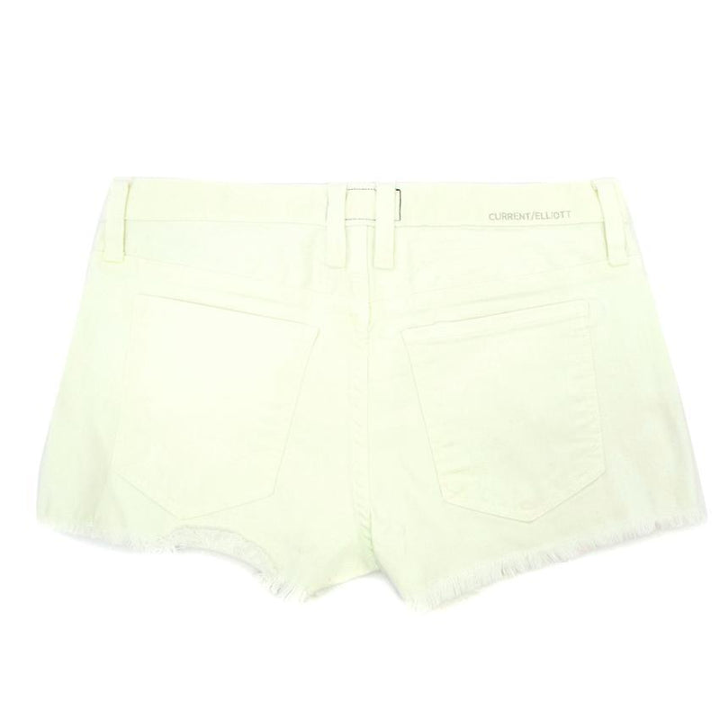 Current Elliott Neon Yellow Washed Jean Shorts