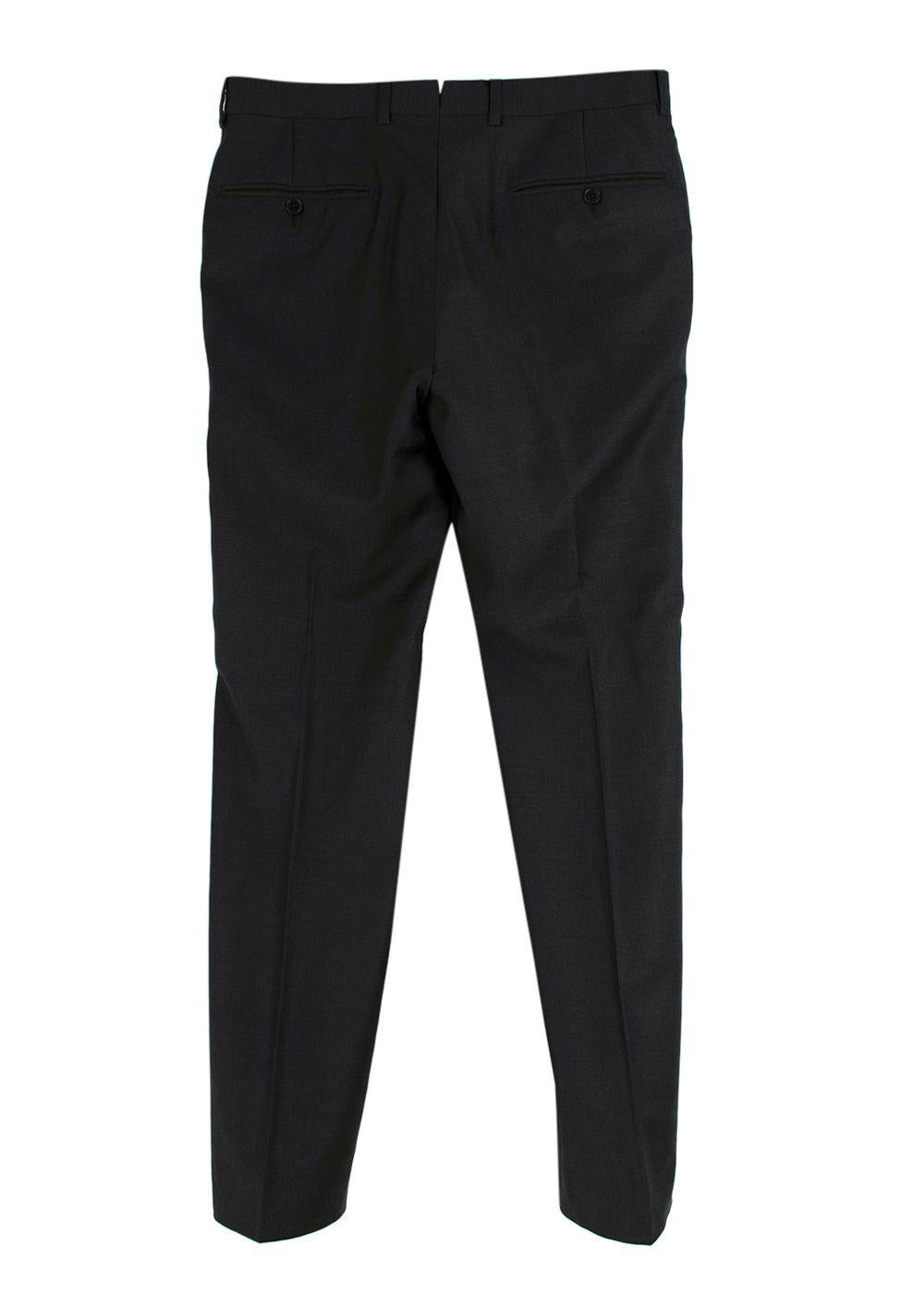Ermenegildo Zegna Charcoal Single Breasted Wool Suit