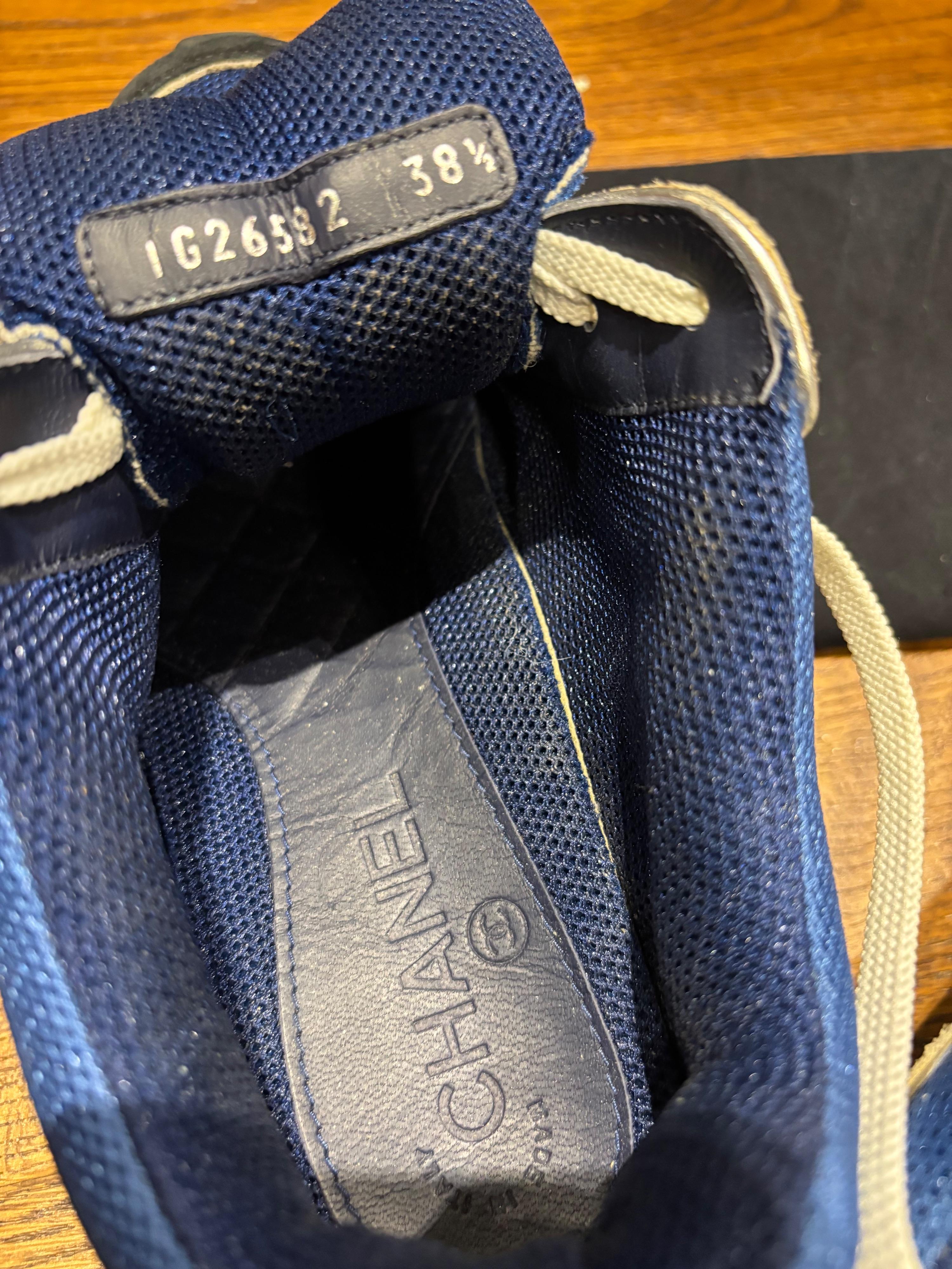 Chanel Blue CC Trainers