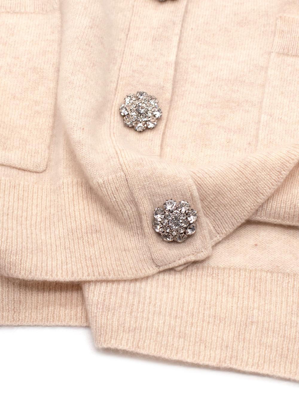 Ganni Oatmeal Cashmere Longline Sweater Vest