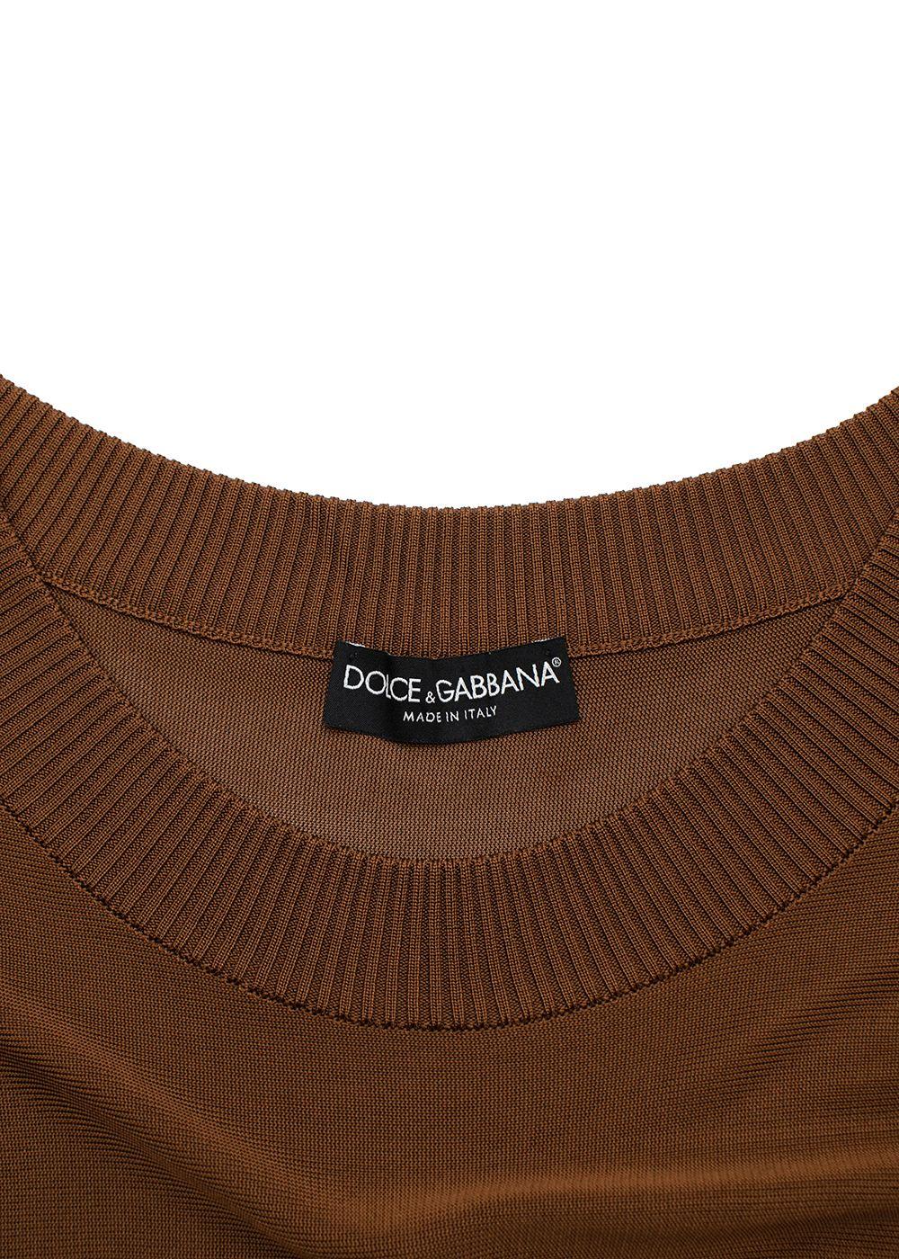Chocolate Brown Fine-Knit Batwing Sweater