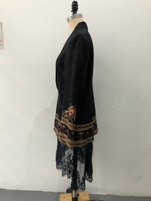 Camilla Lace trimmed Jacquard Jacket