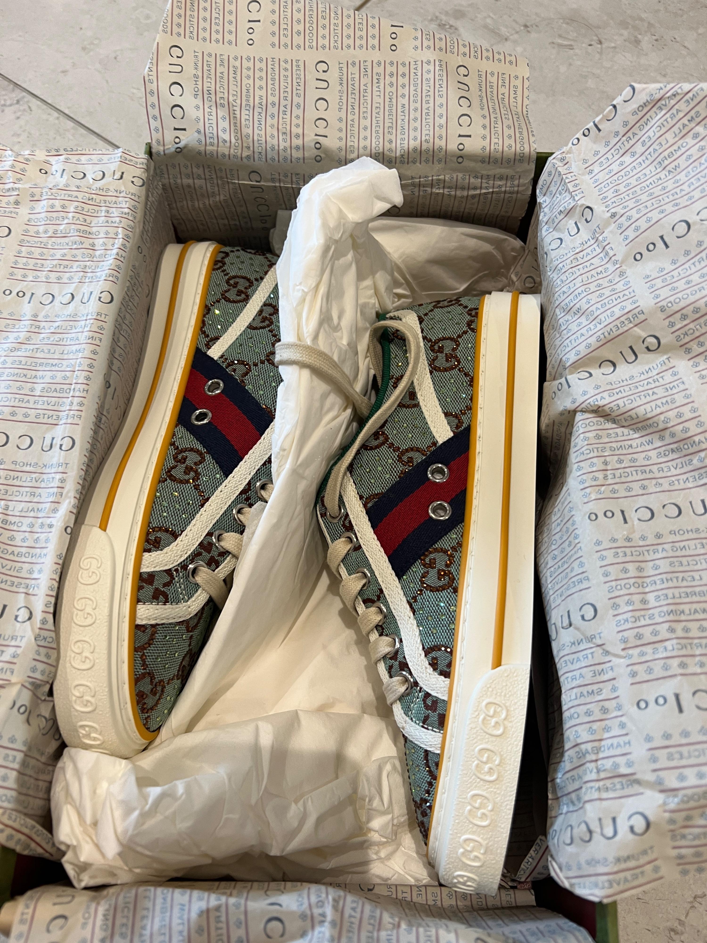 Crystal Embellished GG Sneakers
