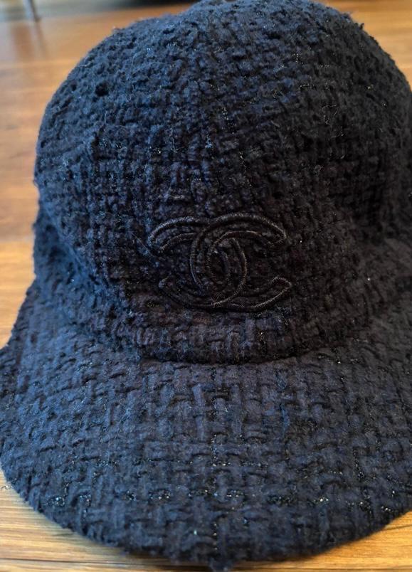 Chanel Blue Tweed Cap